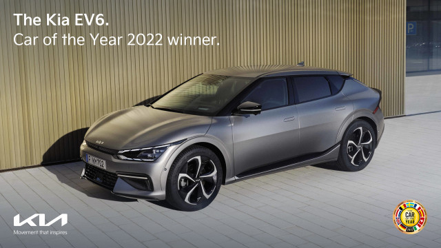 기아의 EV6가 ‘2022 유럽 올해의 차’로 최종 선정됐다,