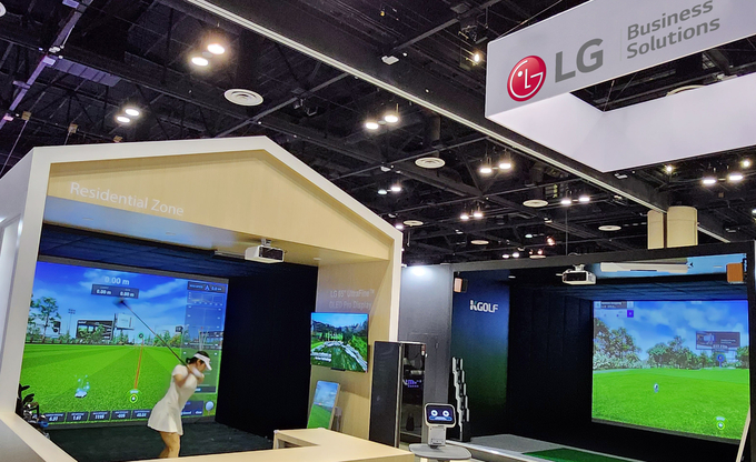 LG전자의 PGA 쇼 2023 전시 부스
