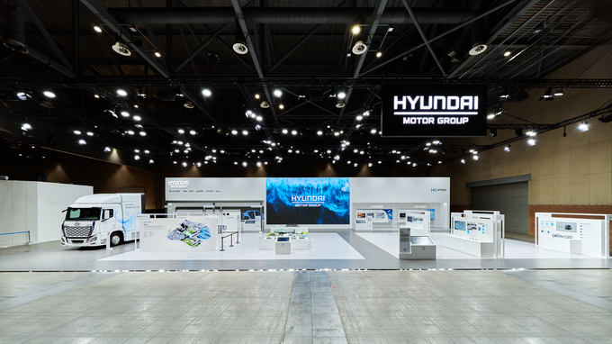 현대자동차그룹 H2MEET 2024 부스 전경.