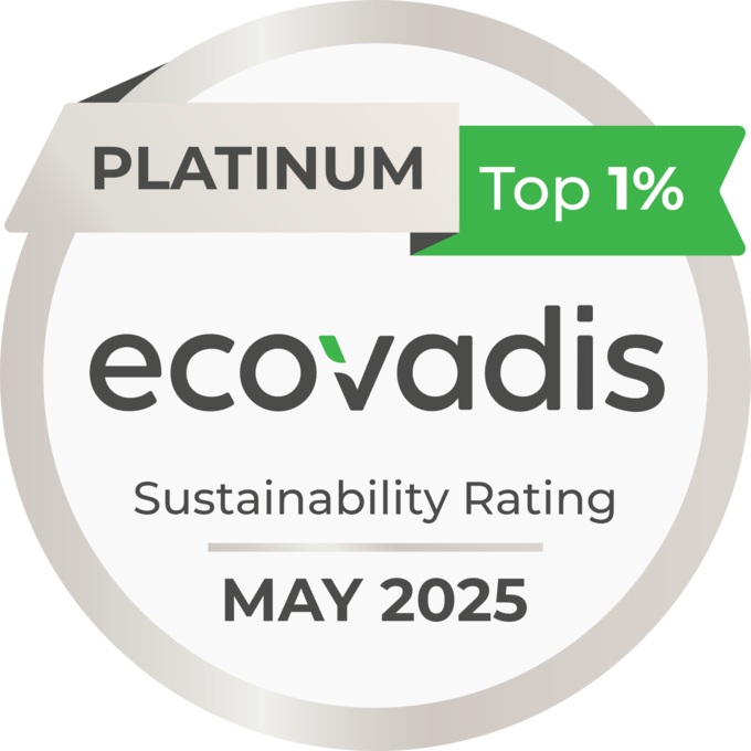 에코바디스(EcoVadis) 플래티넘(Platinum) 등급 획득.