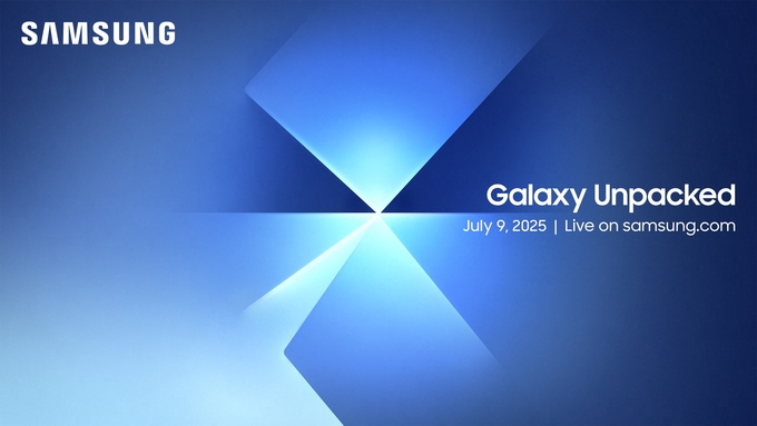 삼성전자 갤럭시 언팩 2025(Galaxy Unpacked July 2025: The Ultra Experience Is Ready To Unfold) 초대장 이미지.