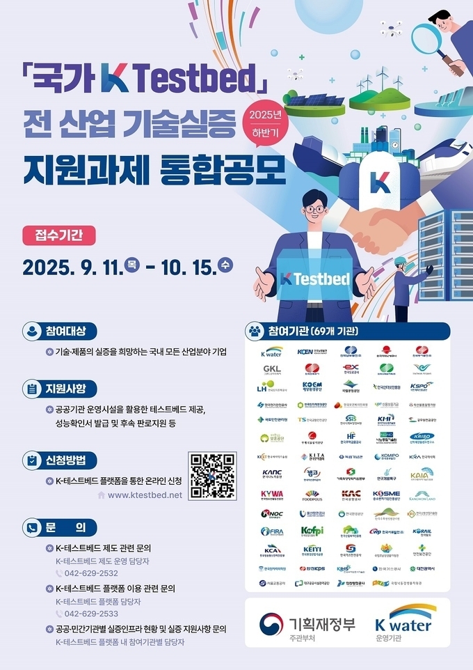 K-테스트베드 공모 포스터.