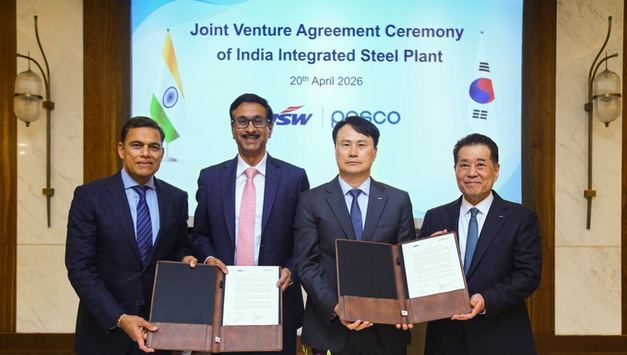 포스코, 인도 일관제철소 건설 본격화…JSW스틸과 합작투자 계약 체결